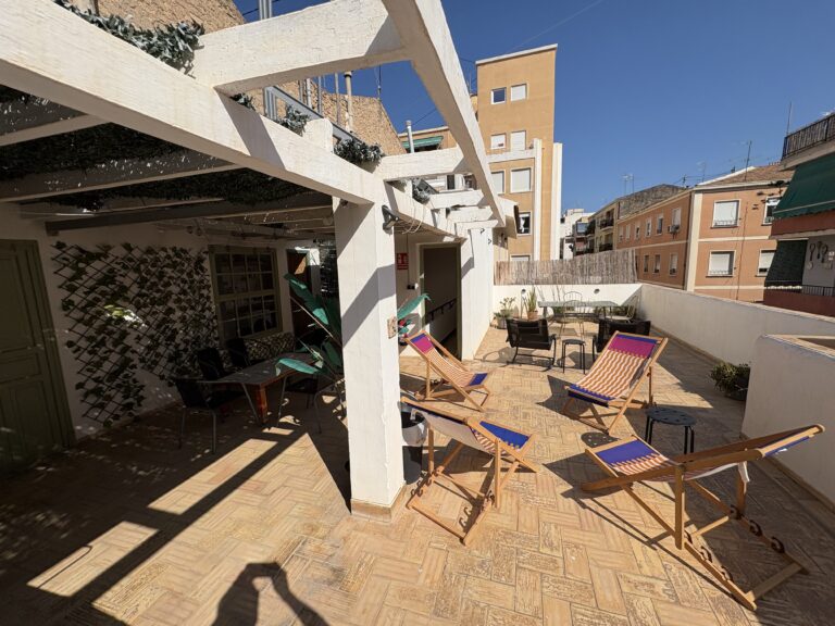 sunny rooftop terrace